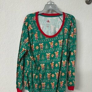 Disney Green Gingerbread Adult Pajamas